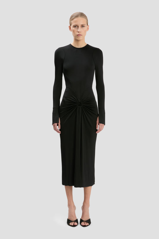 Frances Midi Dress In Black