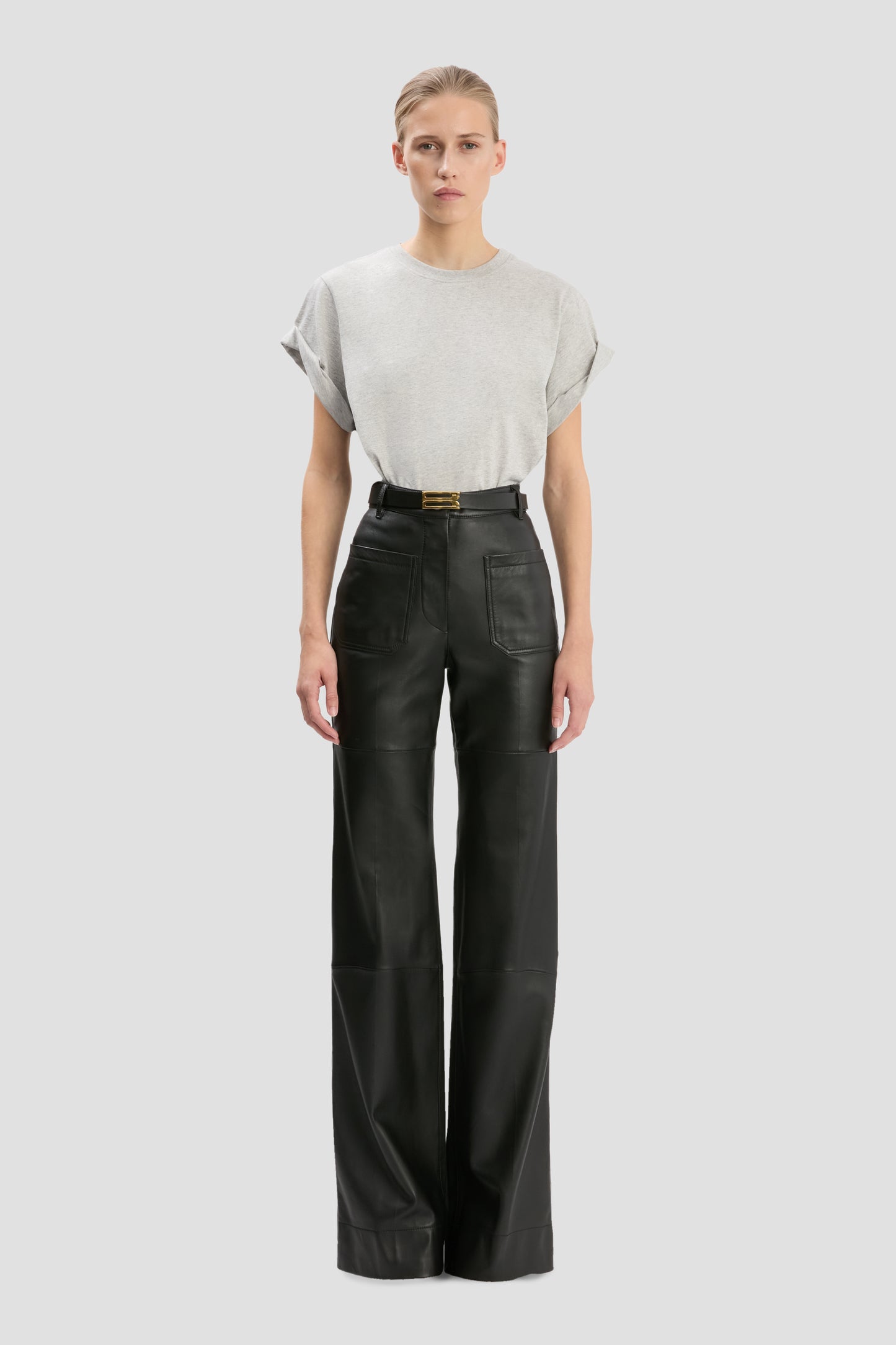 Leather Alina Trouser In Black