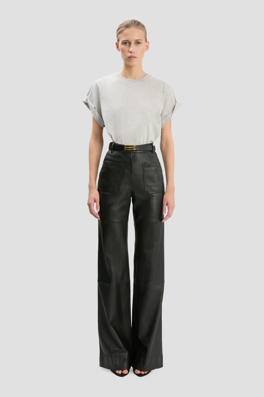 Leather Alina Trouser In Black