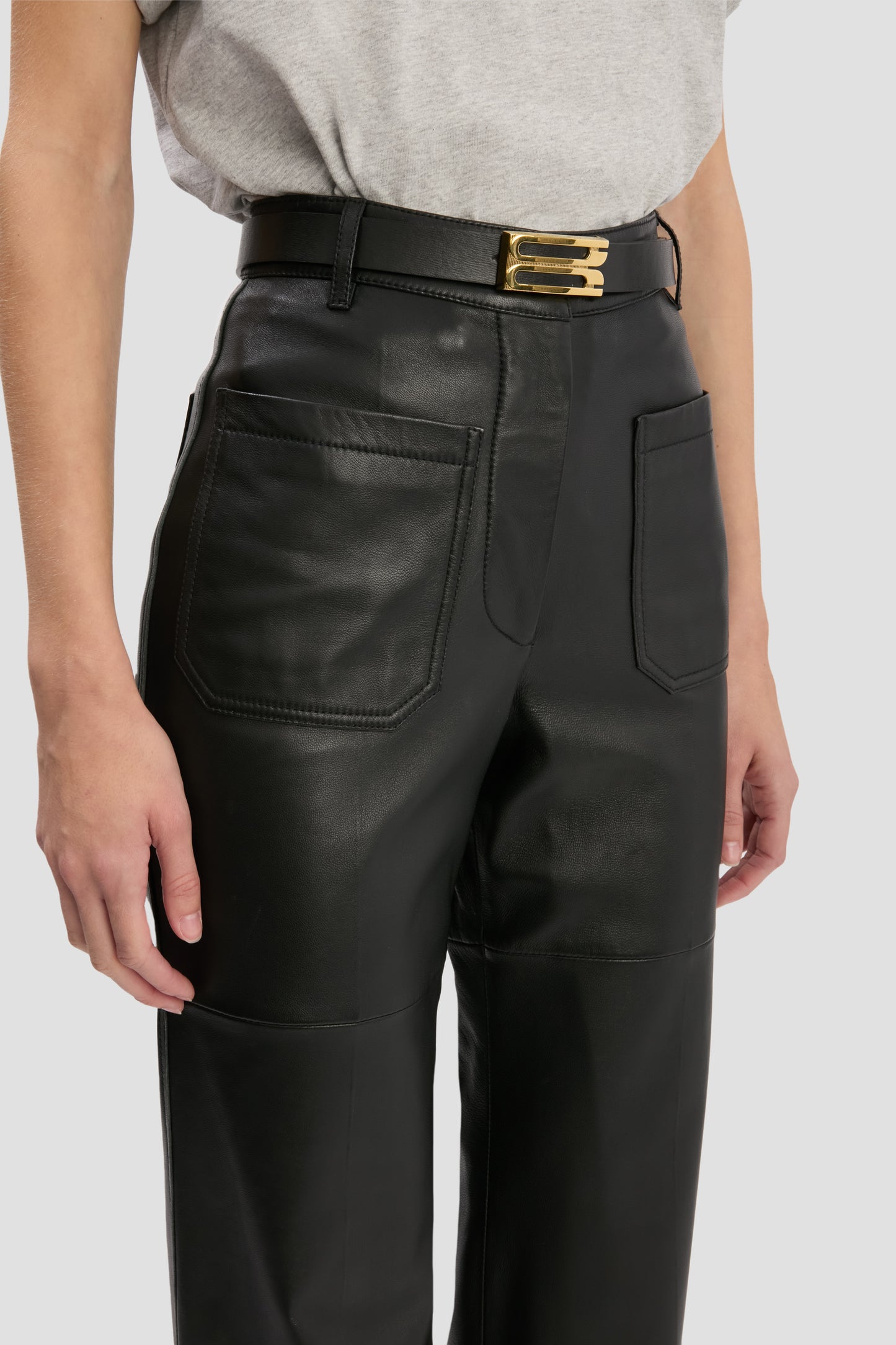 Leather Alina Trouser In Black