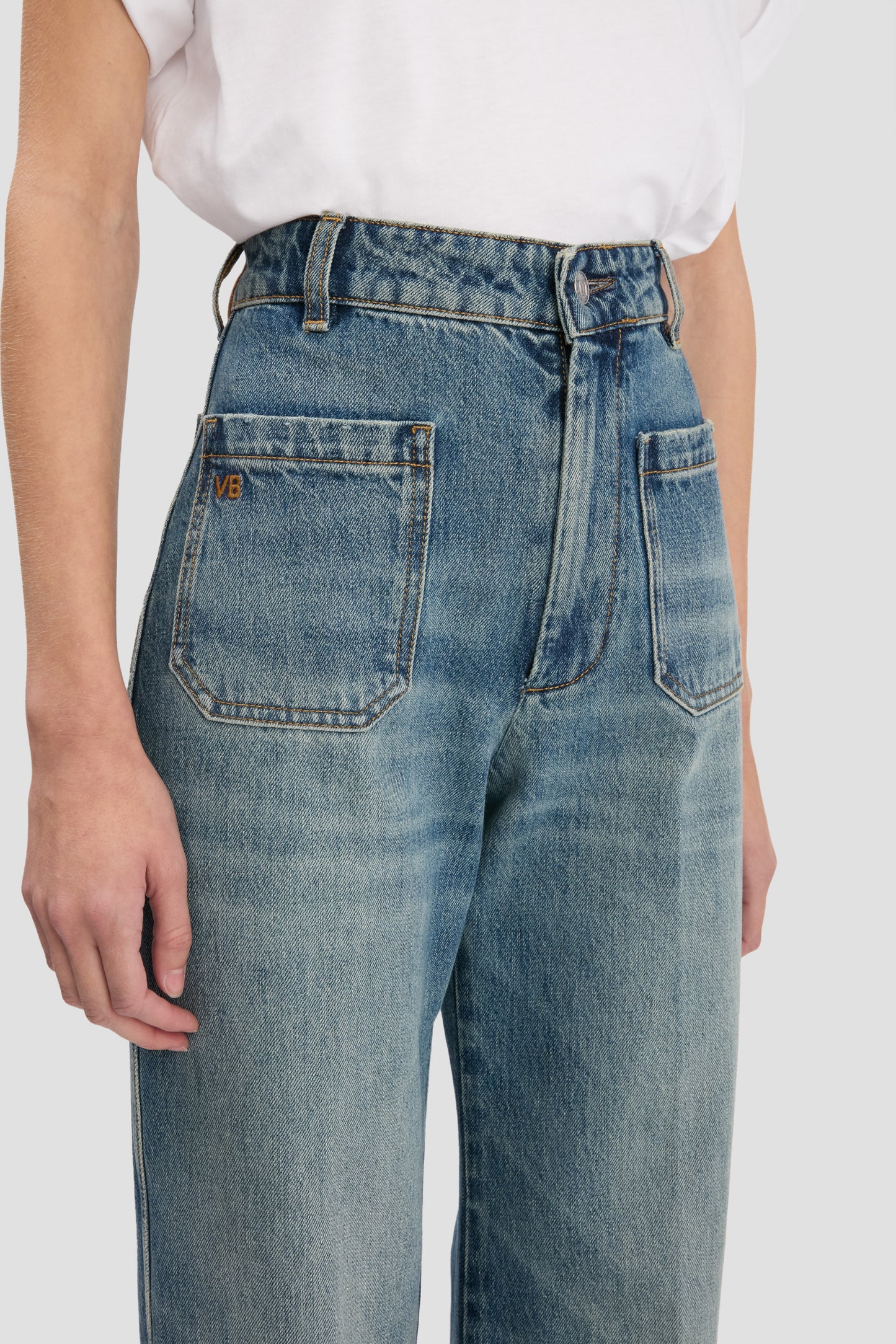 New Alina Stretch Jean In Worn Blue Wash