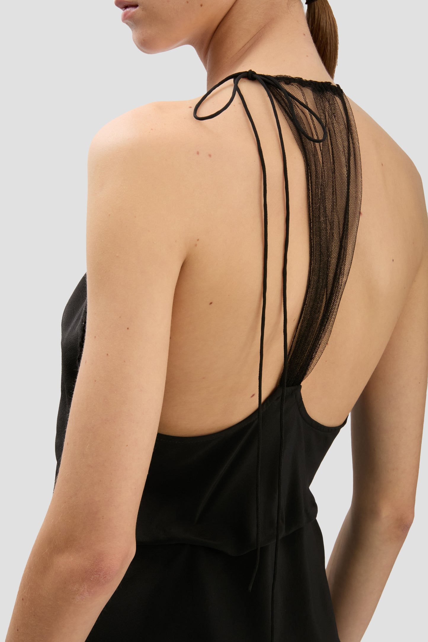 Gathered Cami Top In Black