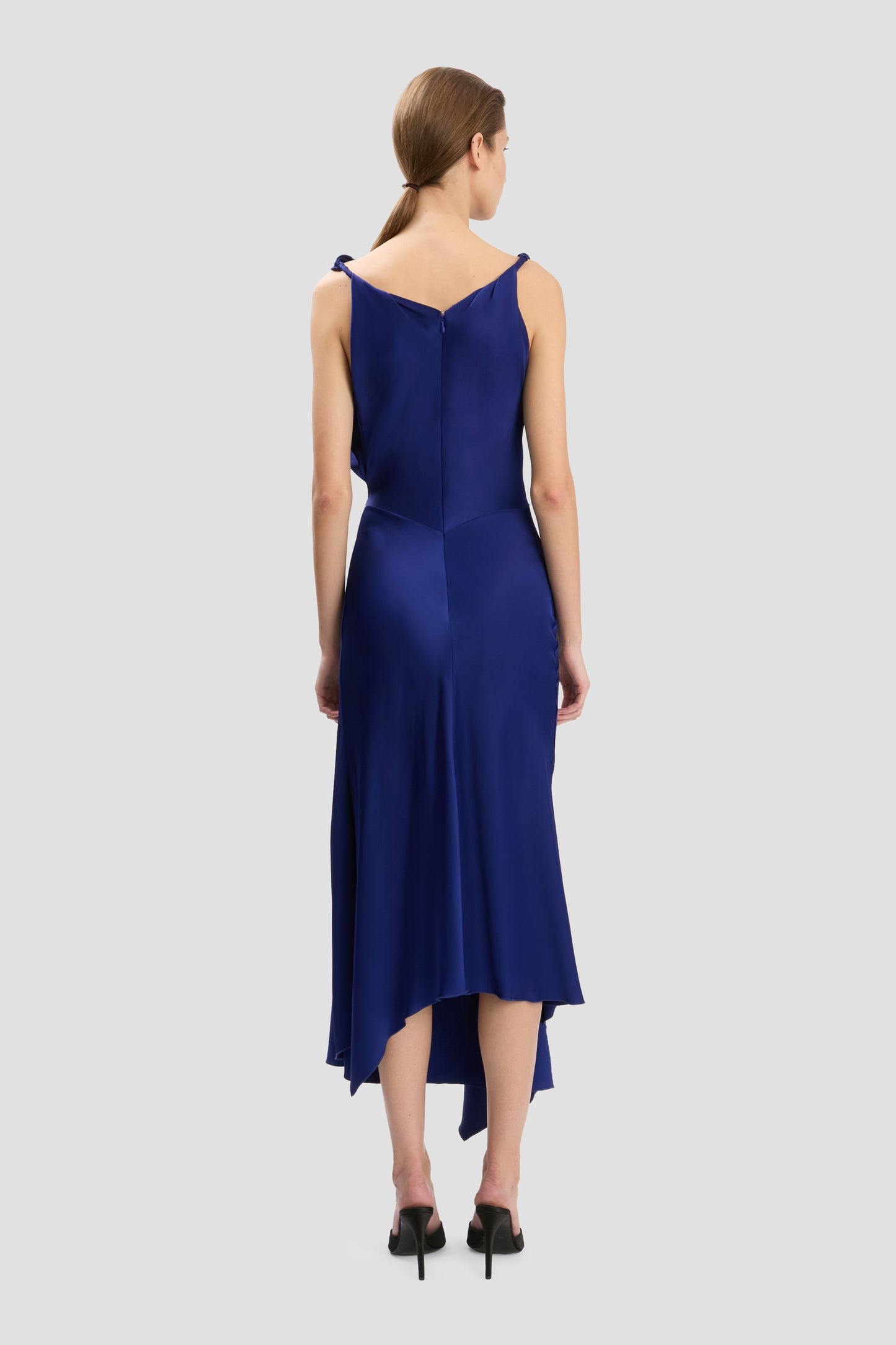 Posy Midi Dress In Bright Indigo