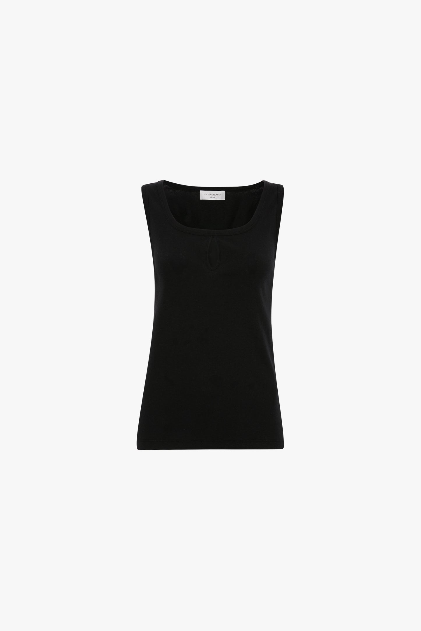 Split Tank Top In Black