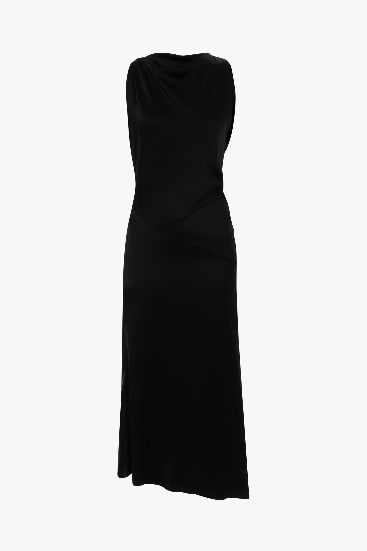 Sleeveless Twist Dress In Black