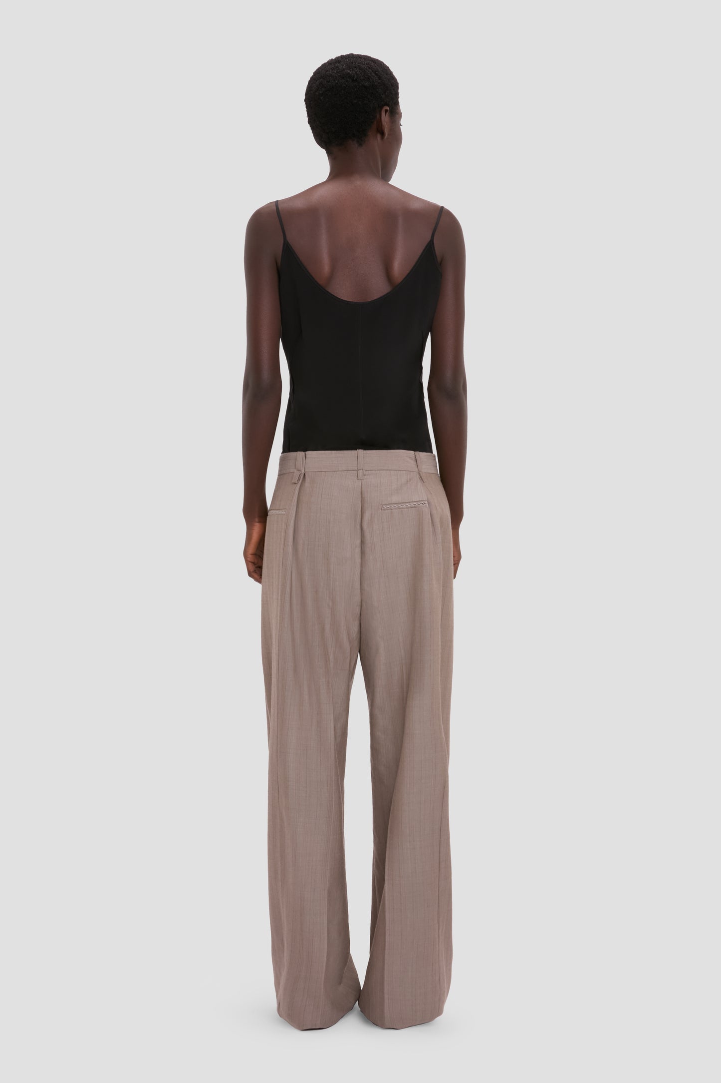 Pleated Waist Trouser In Limestone
