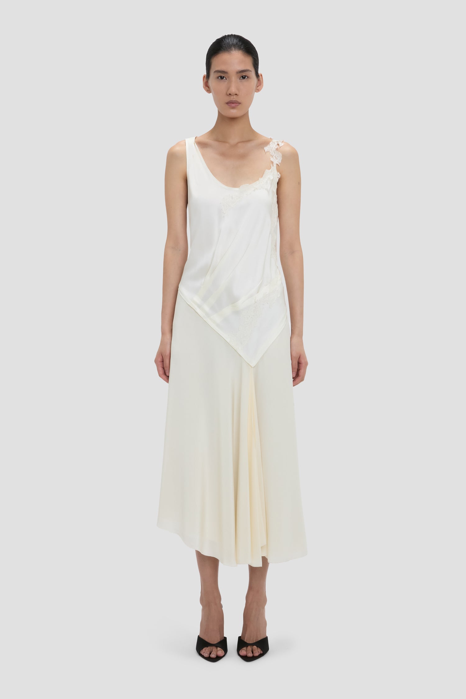 Lace Dress In Ivory Victoria Beckham UK Lace Dress In Ivory Victoria Beckham UK