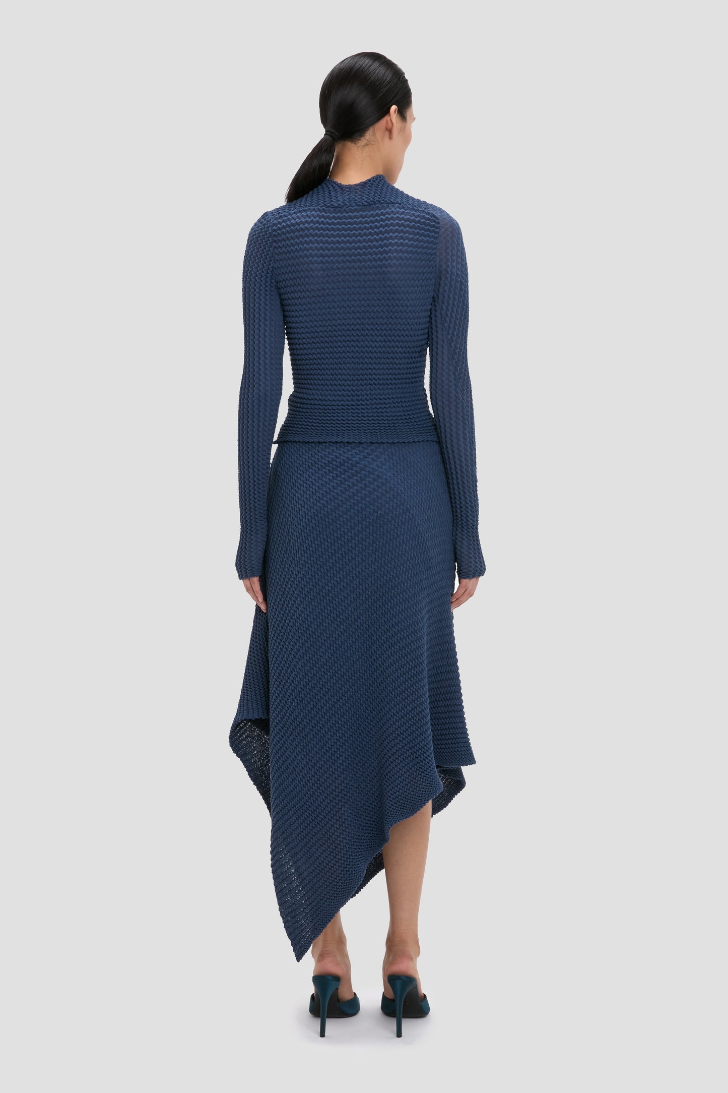 Cropped Knit Top In Eclipse