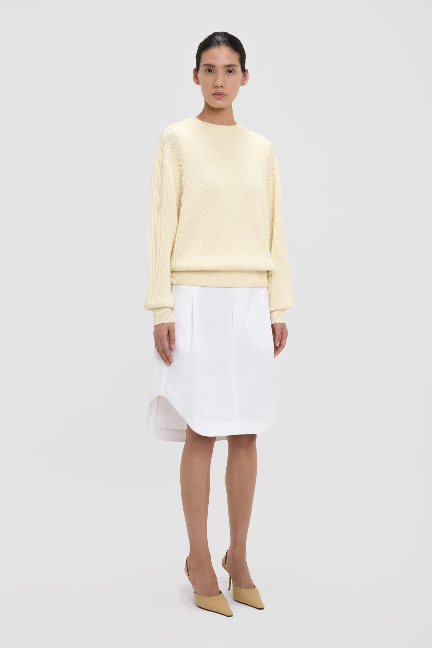 Relaxed Fit Jumper In Ivory