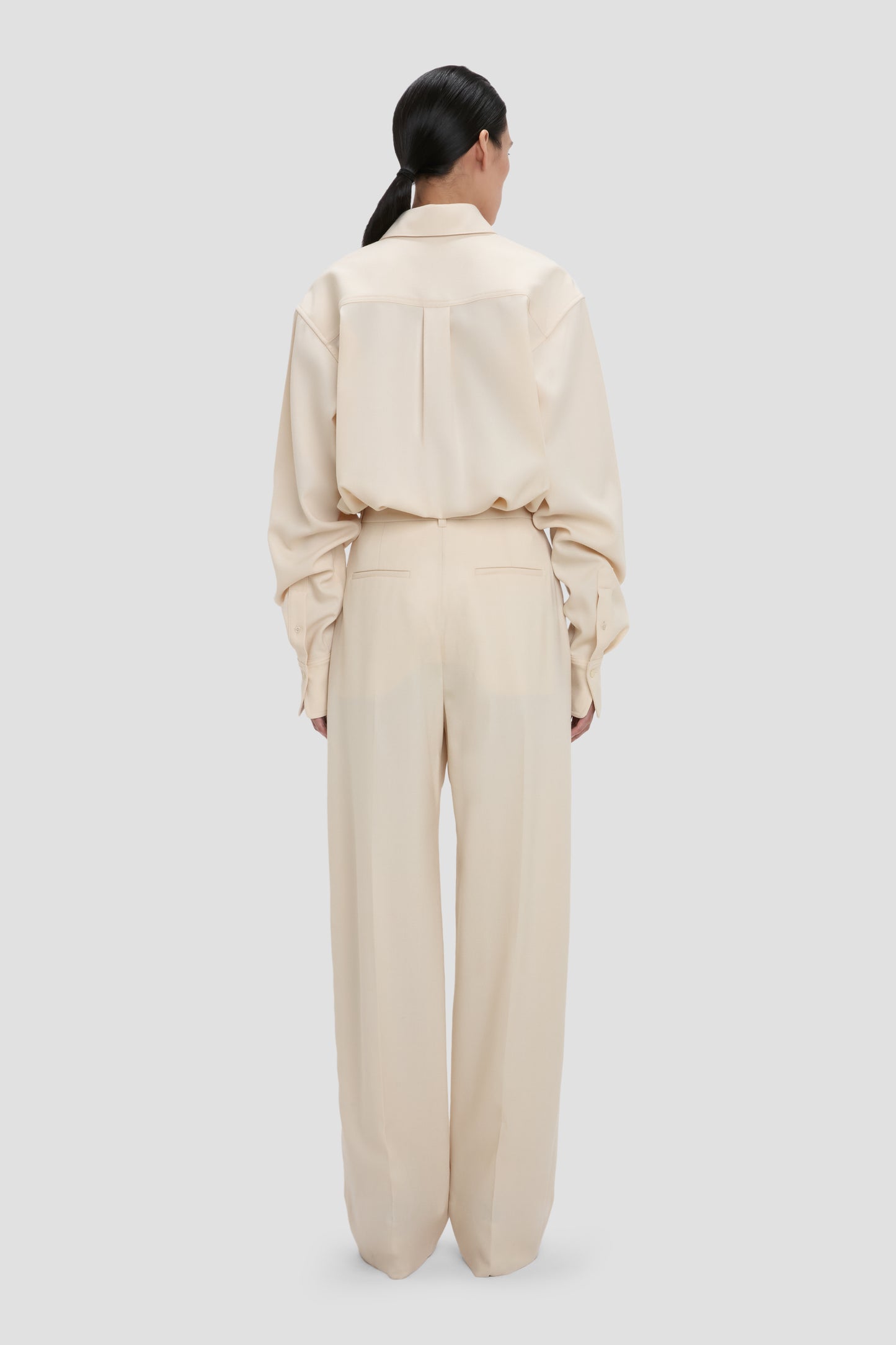Wide Leg Trouser In Alabaster