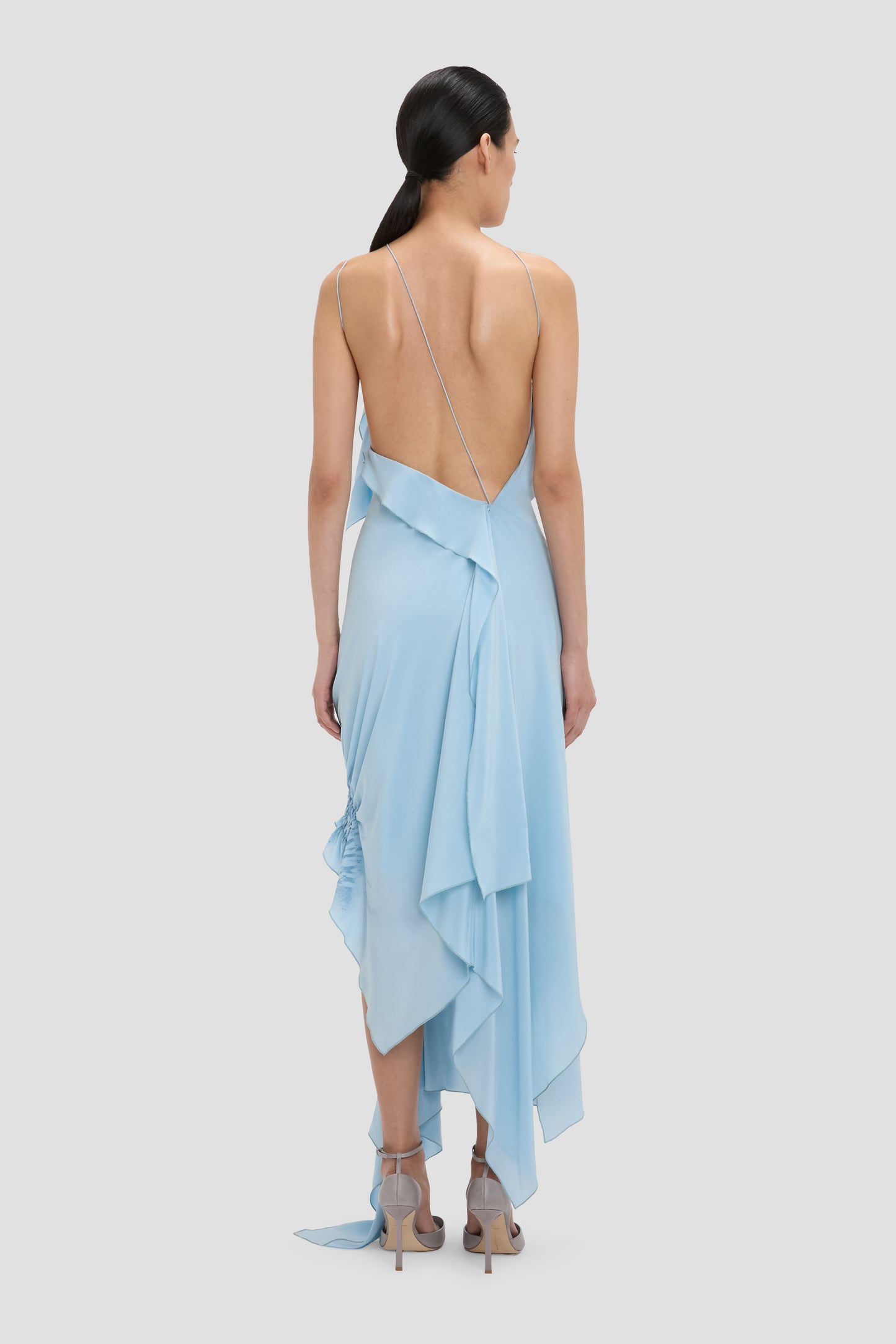 Smocked Halter Dress In Ionian Blue