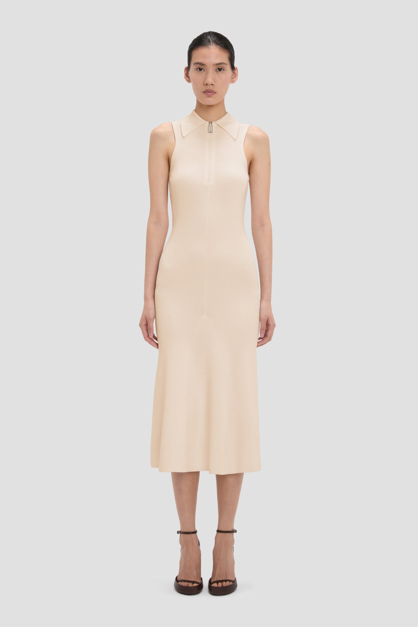 Mira Midi Dress In Sandstone