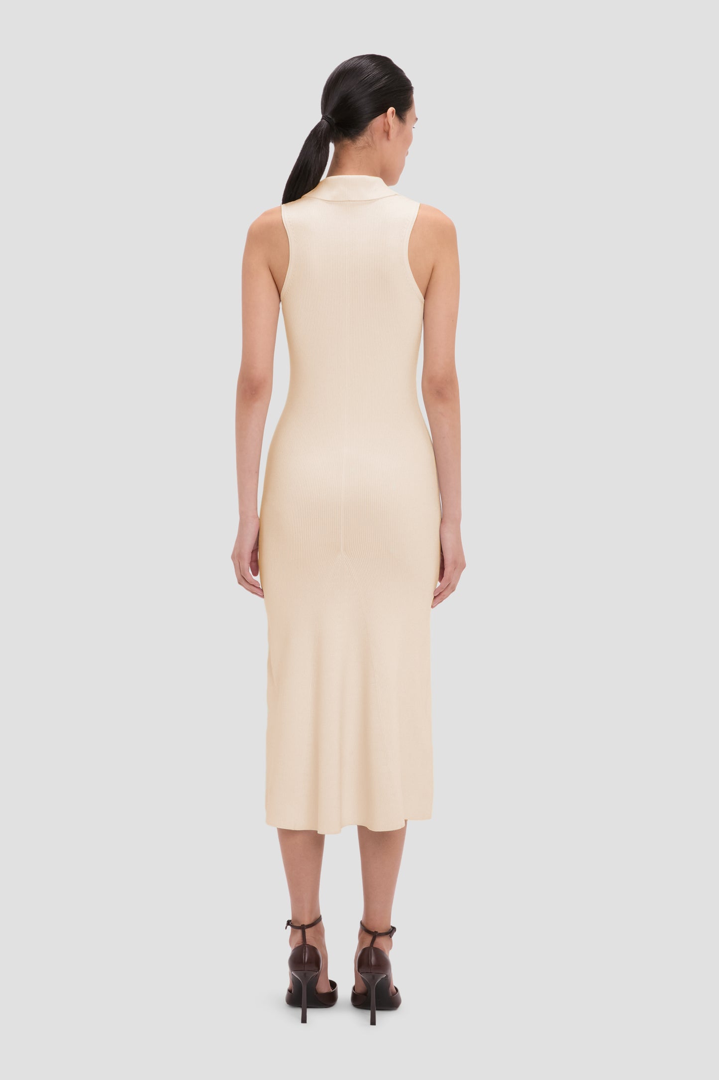 Mira Midi Dress In Sandstone