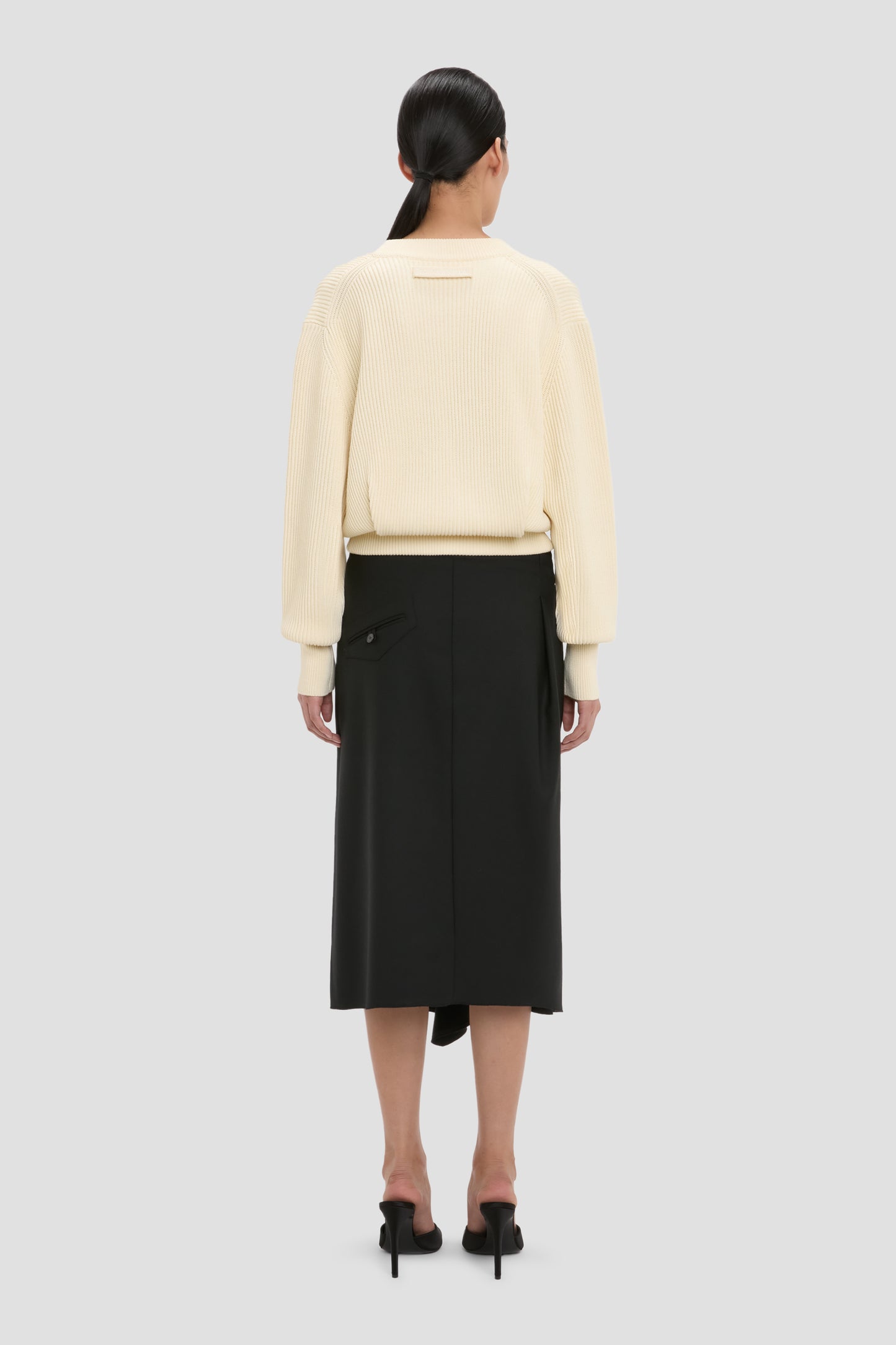 Cable Pocket Cardigan In Ivory