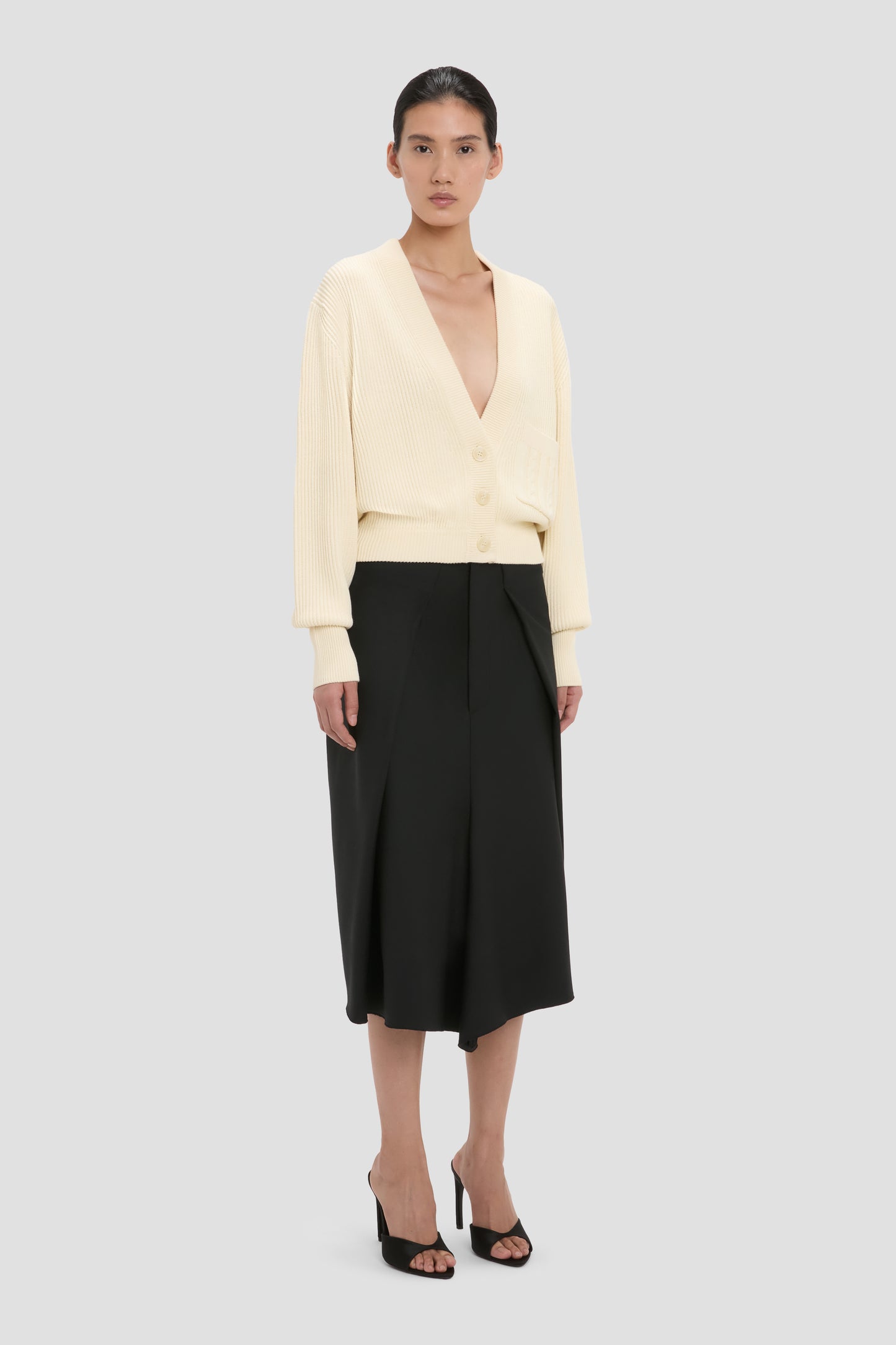 Cable Pocket Cardigan In Ivory