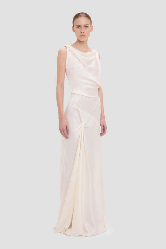 Cami Floor-Length Dress In Ivory Victoria Beckham Cami Floor-Length Dress In Ivory Victoria Beckham