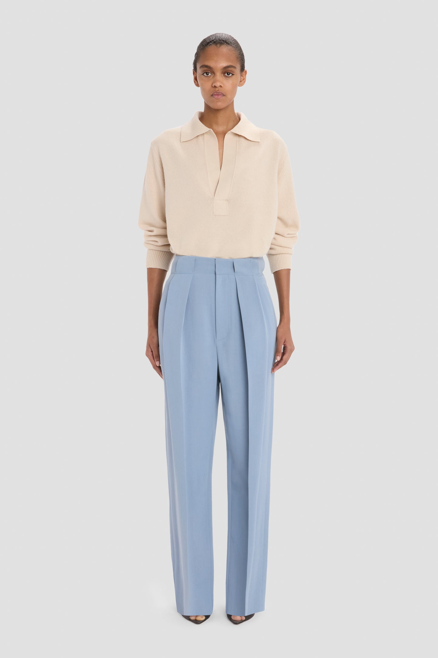 Tailored Trouser In Ocean Mist