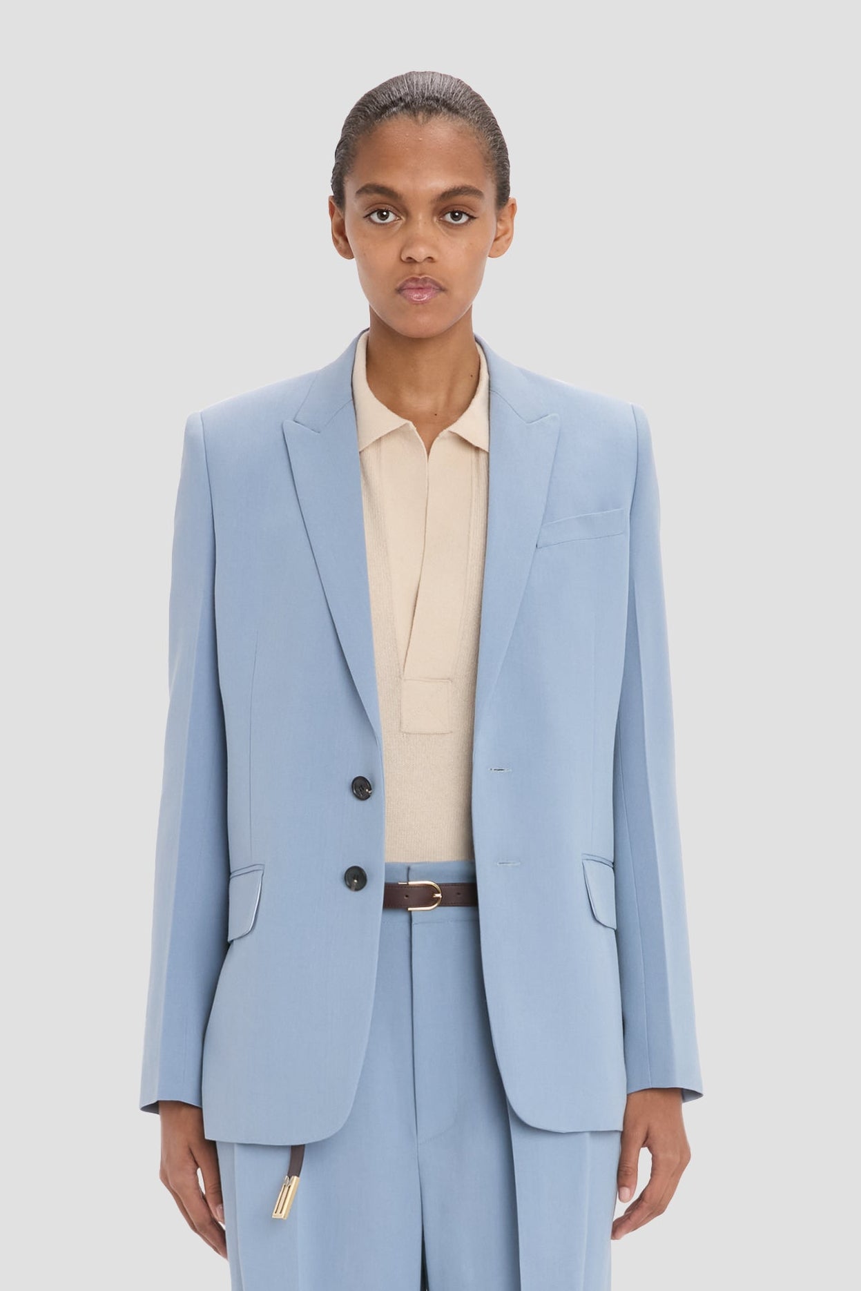 Tailored Jacket In Ocean Mist
