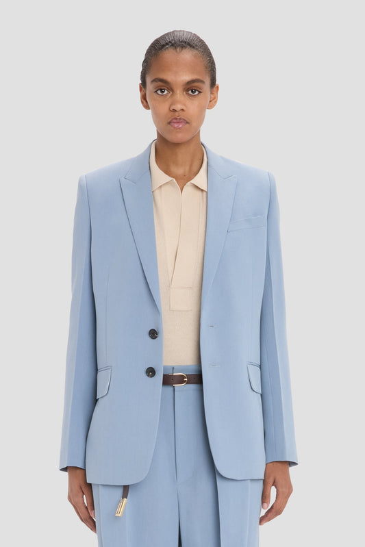 Tailored Jacket In Ocean Mist
