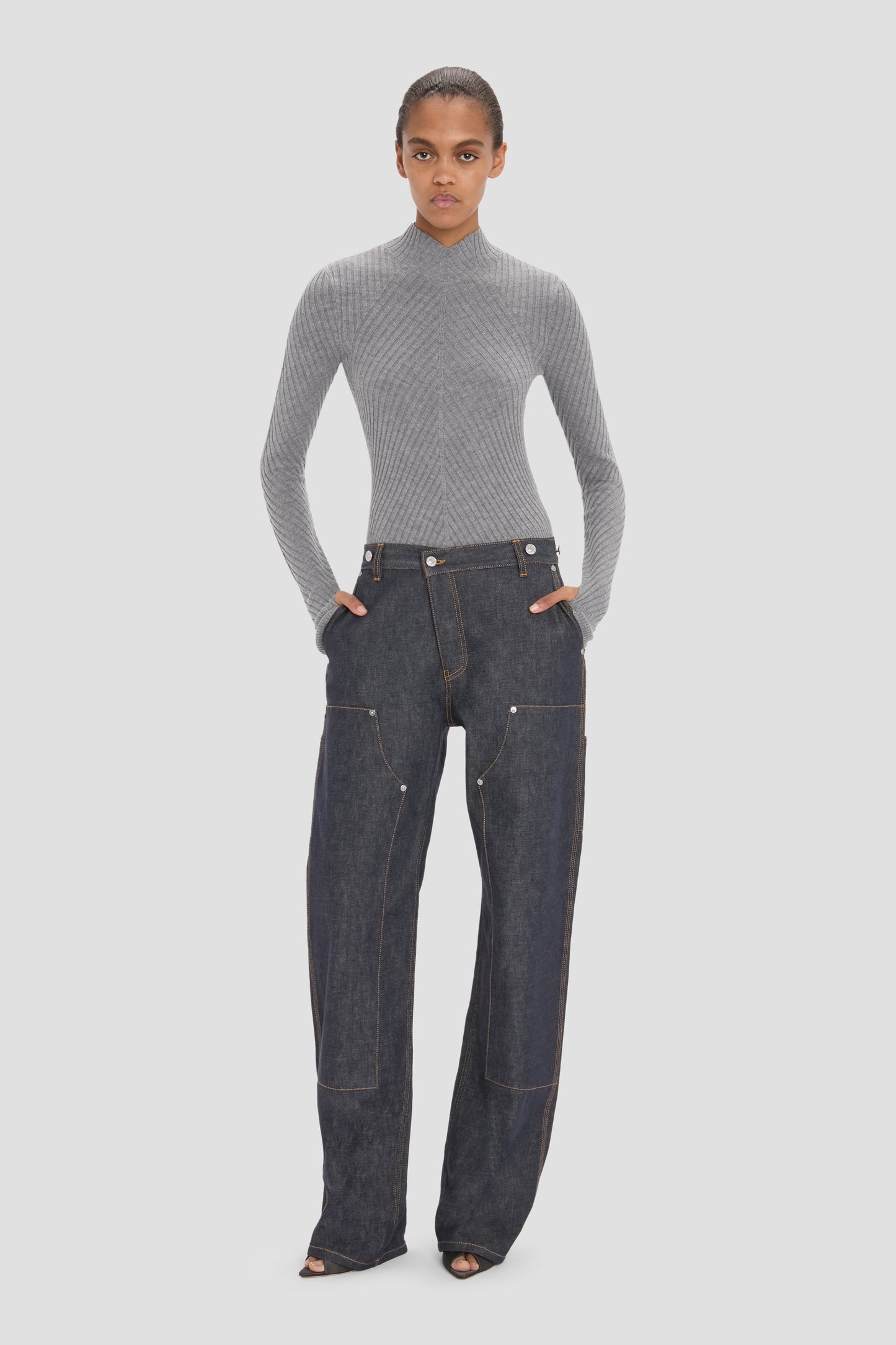 Panelled Jean In Indigo