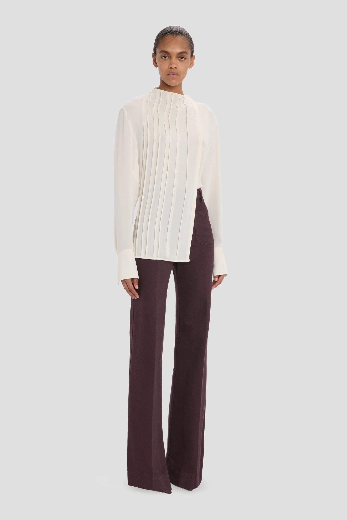 Seam Detail Blouse In Elderflower