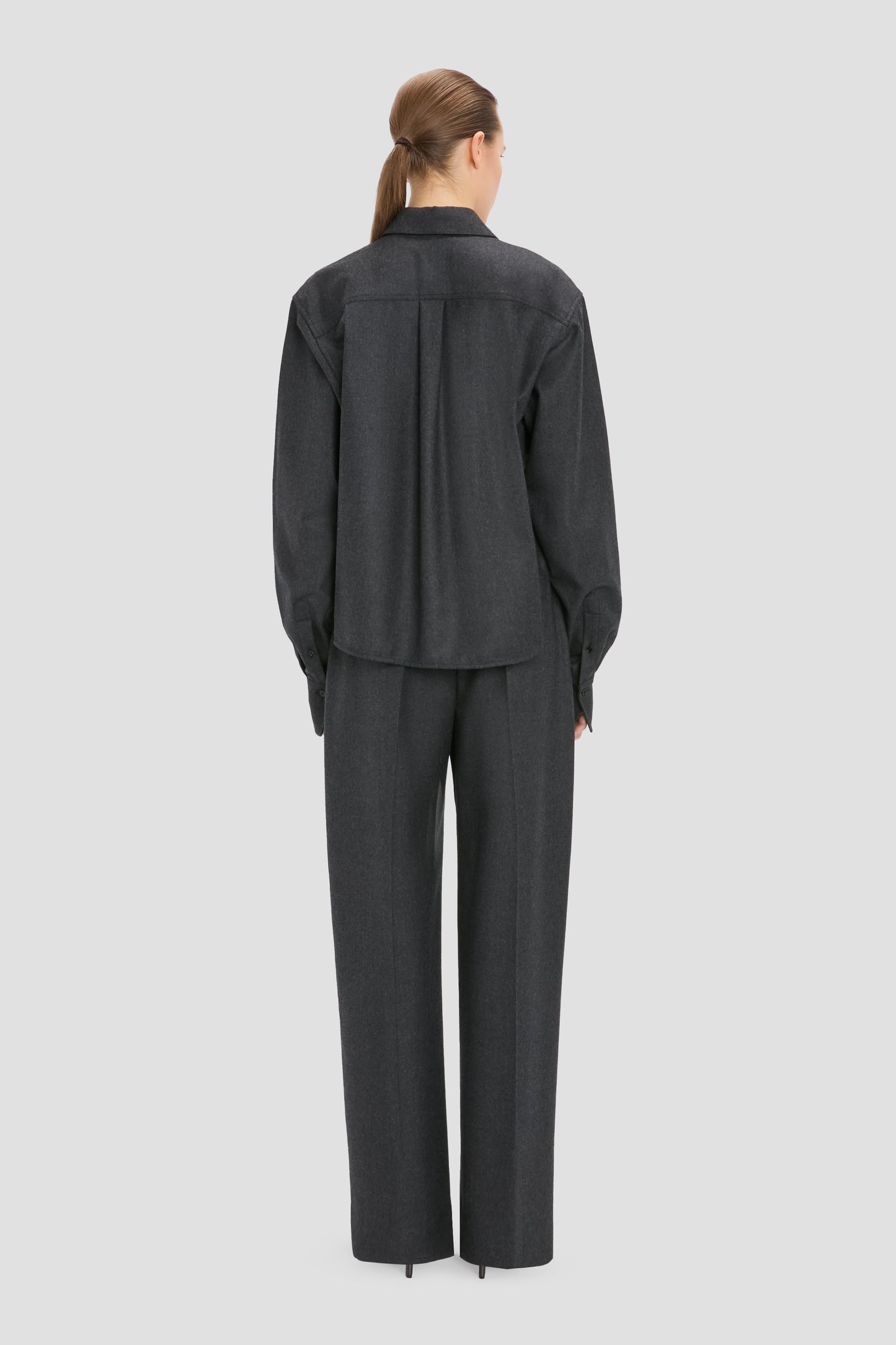 Ellys Shirt In Dark Grey Melange