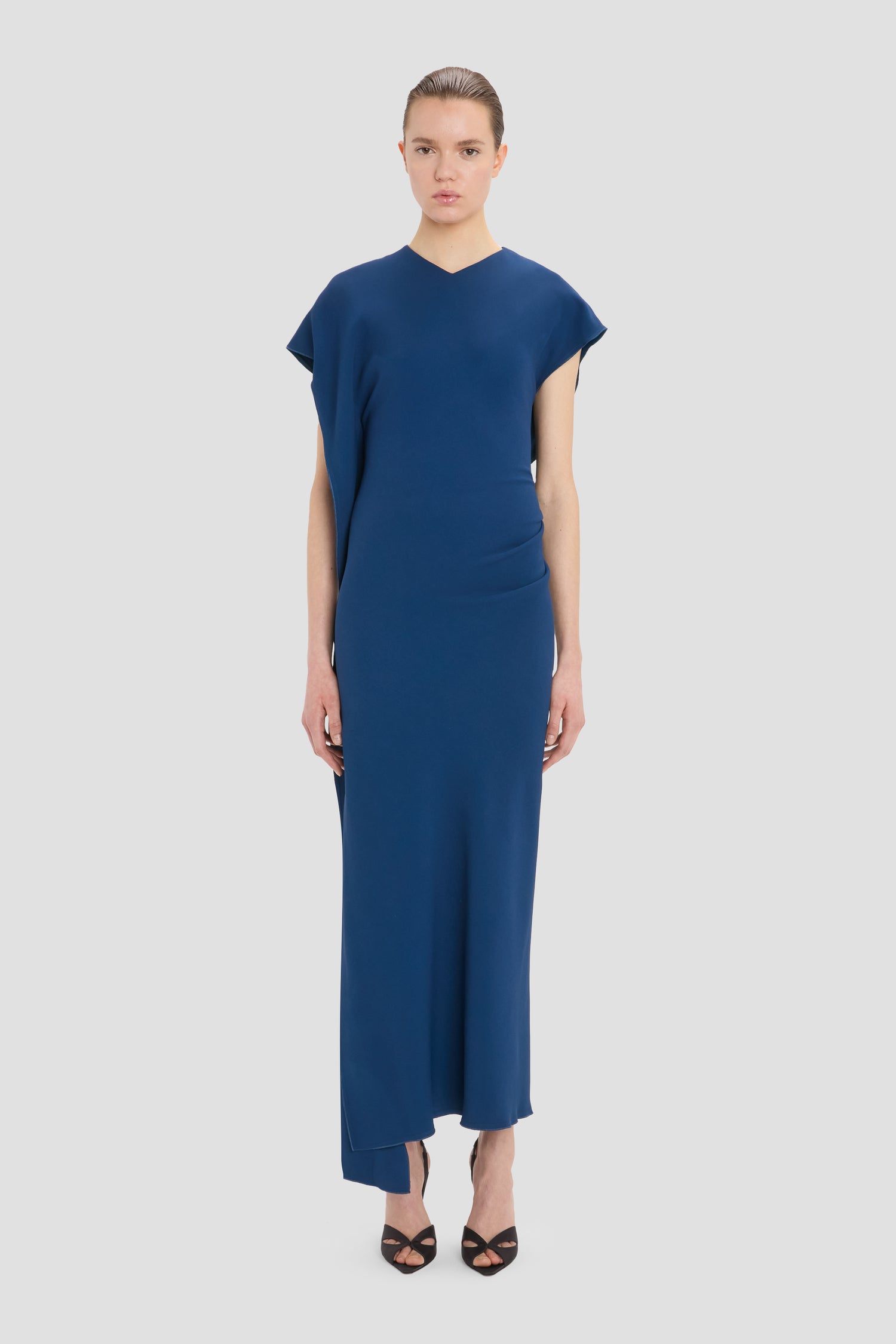 Victoria Beckham Midi Dress In Blue - 16