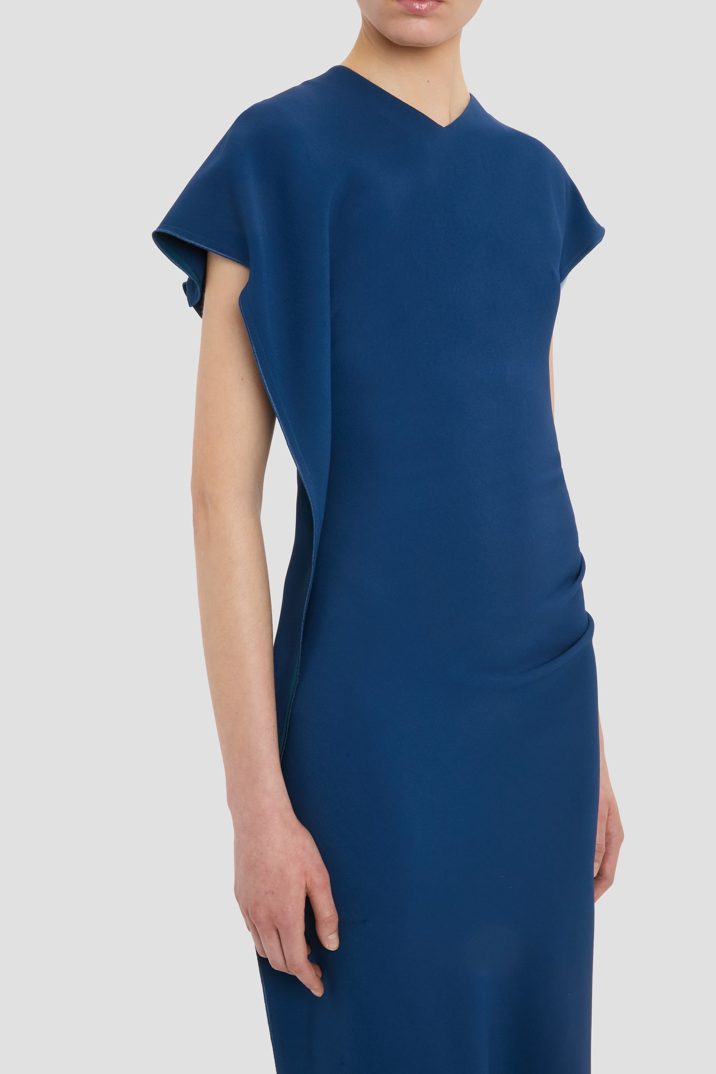 Victoria Midi Dress In Dark Ocean