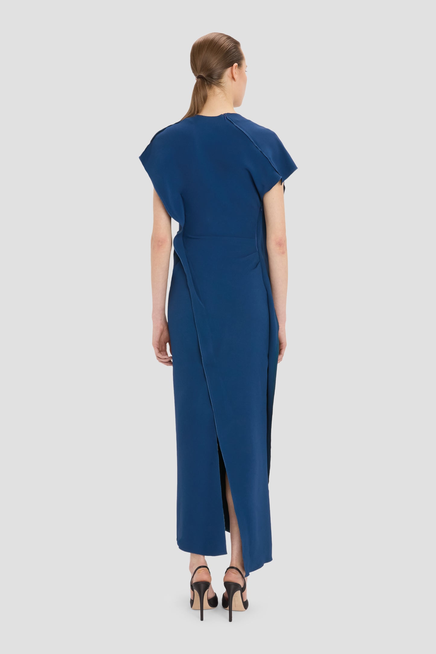 Victoria Midi Dress In Dark Ocean