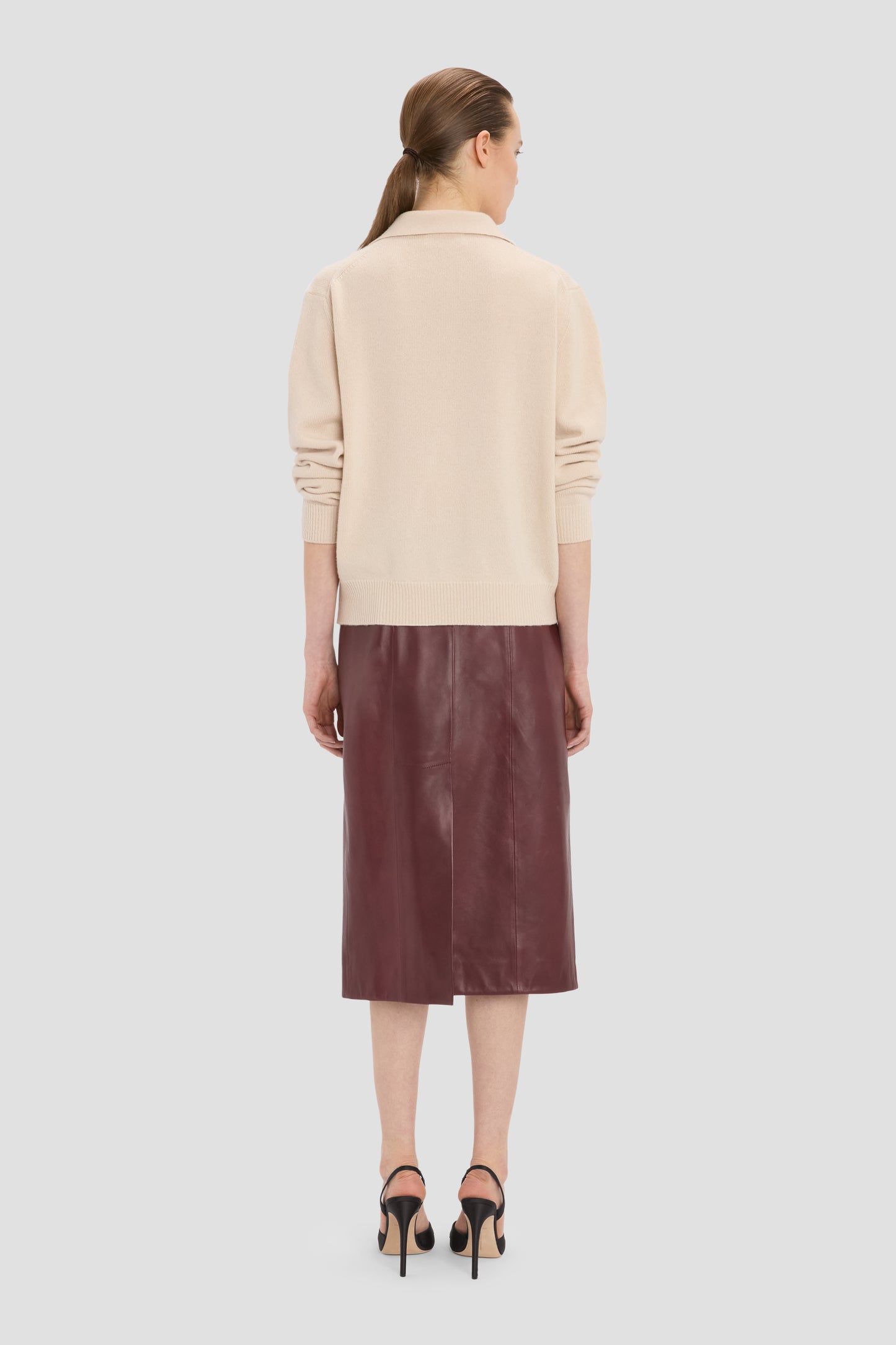 Leather Skirt In Acai