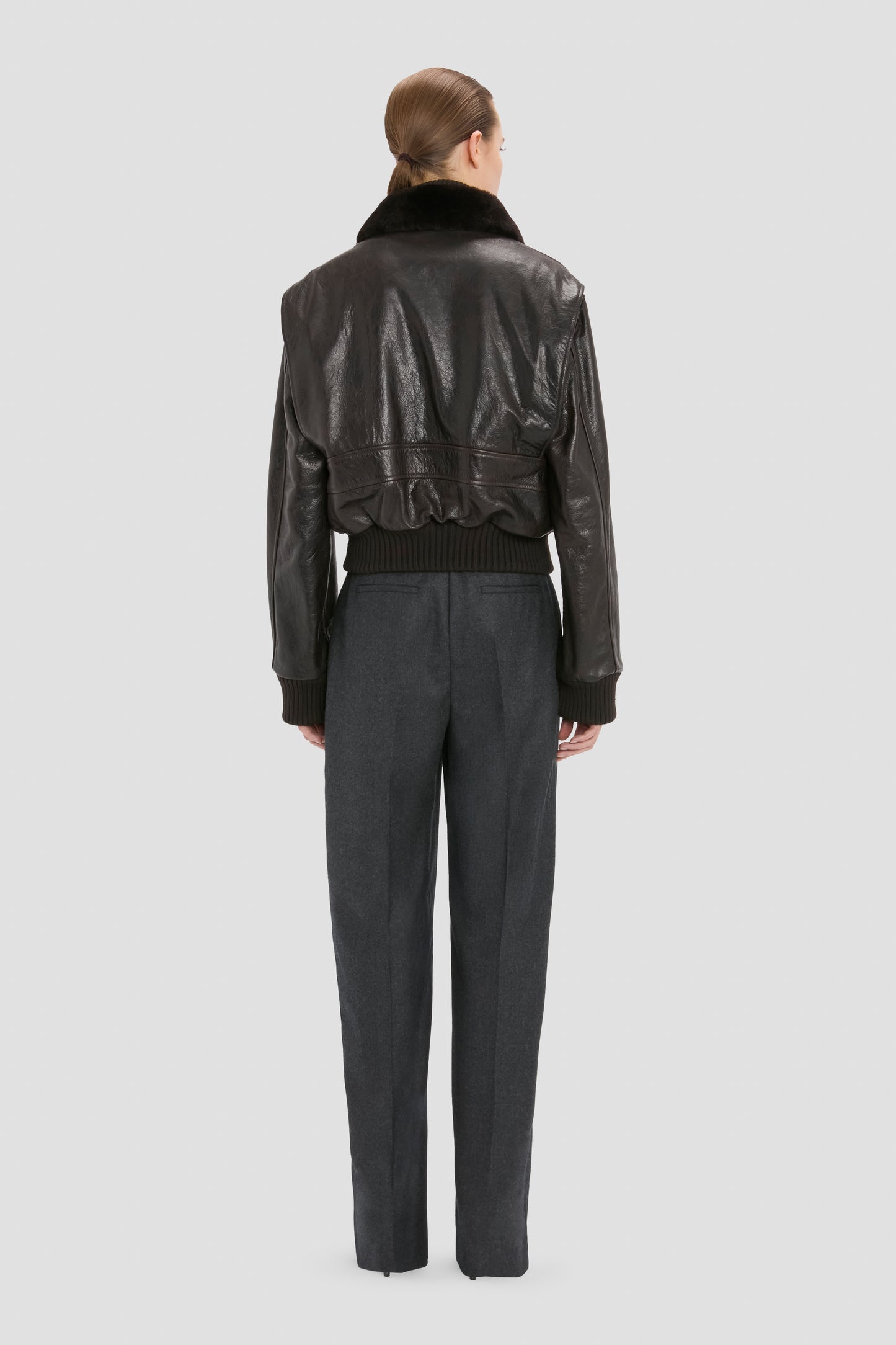 Aviator Jacket In Dark Earth