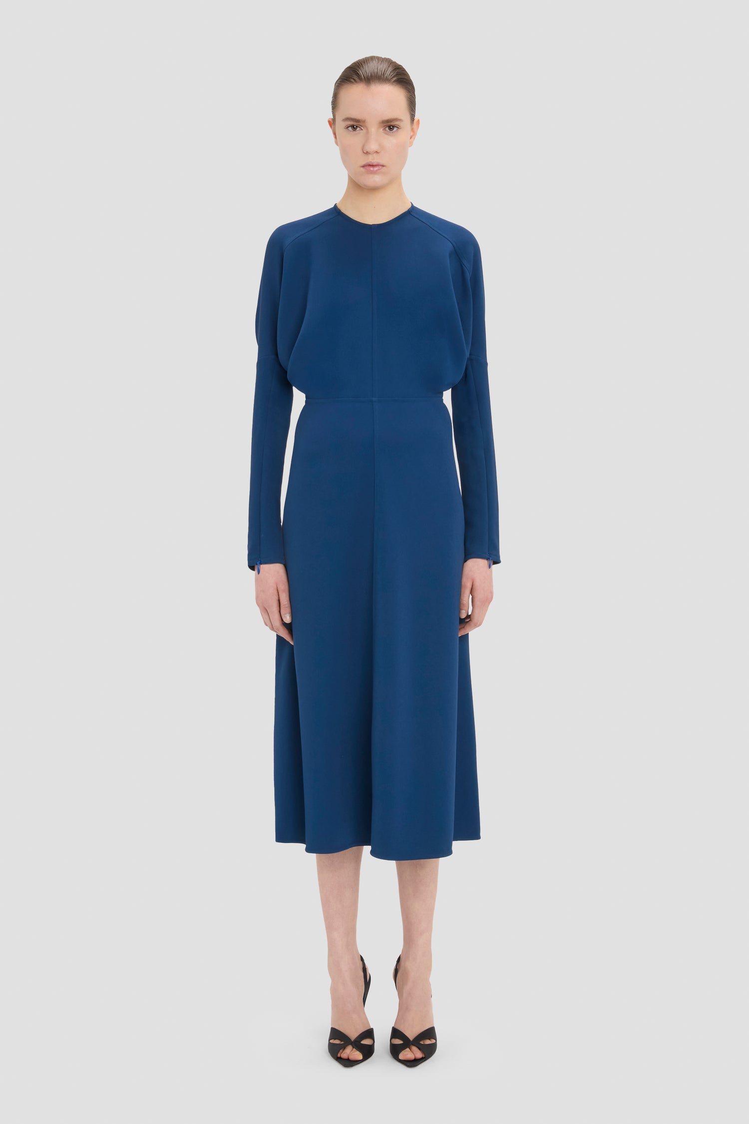Victoria Beckham Dolman Midi Dress In Blue - 12