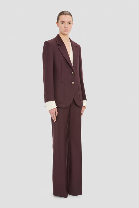 Katherine Jacket In Dark Burgundy