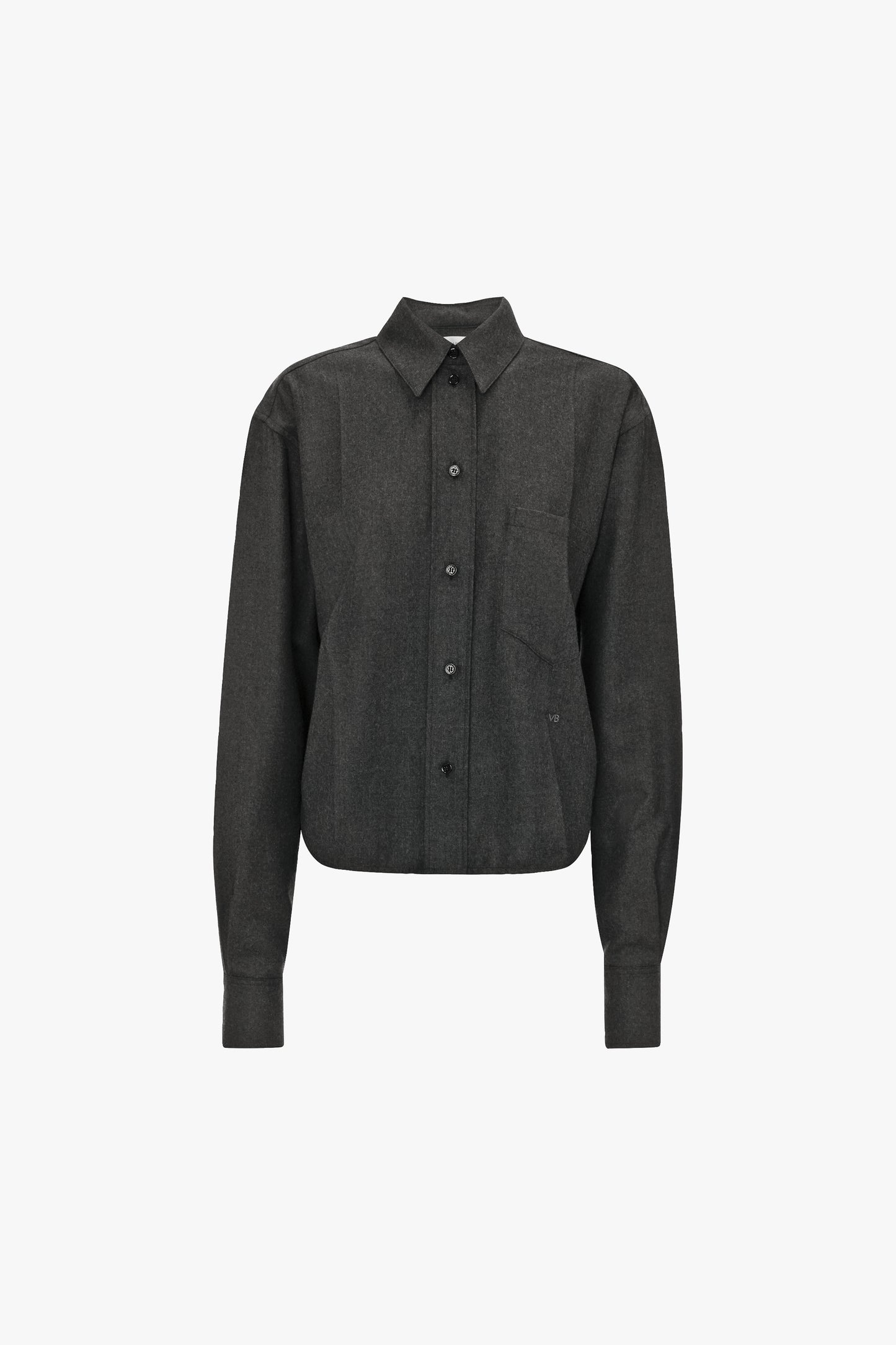 Ellys Shirt In Dark Grey Melange