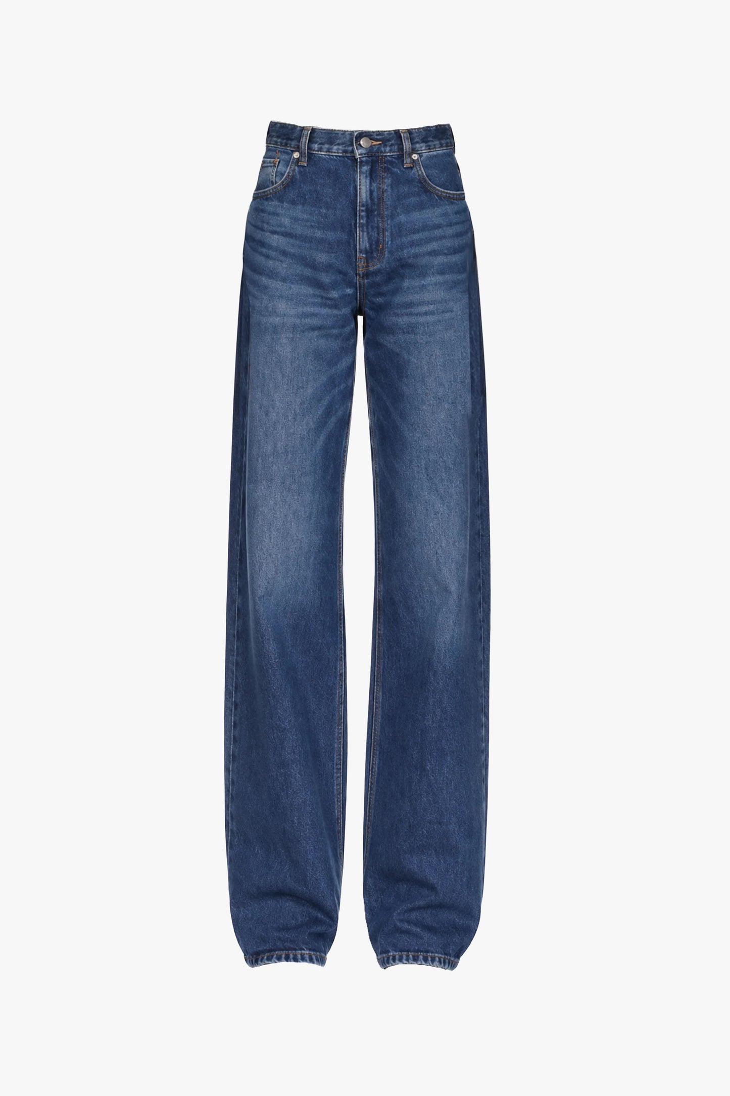 High Waist Jean In Mid Blue Wash