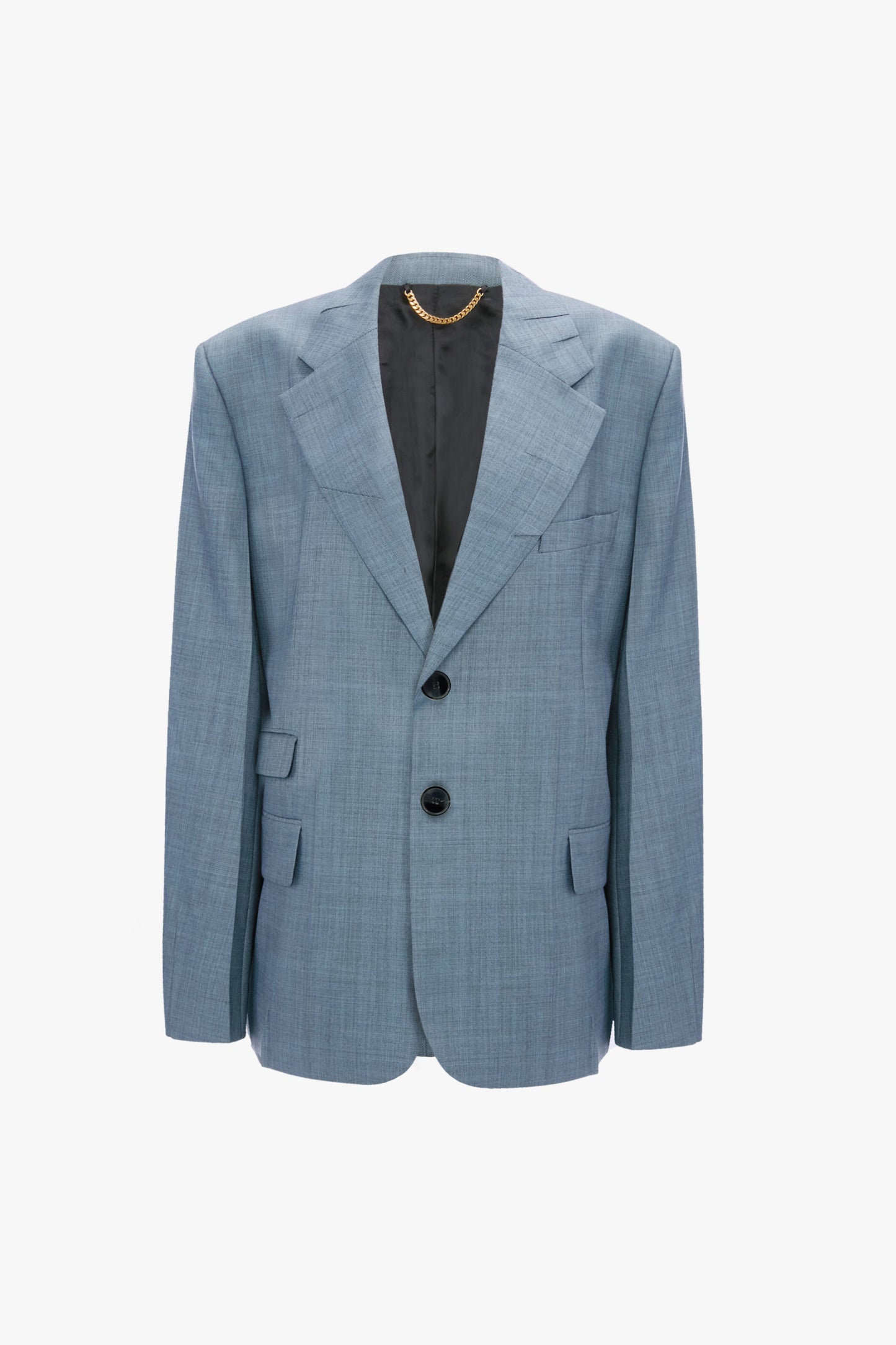Notched Lapel Jacket In Cloud Blue