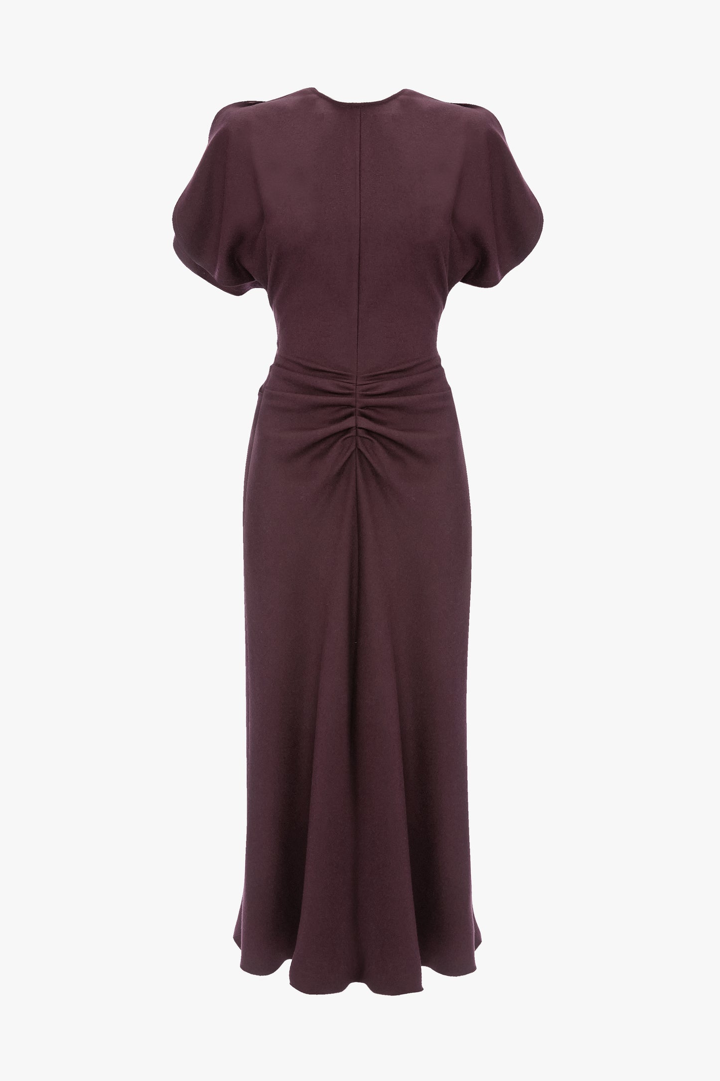Bela Midi Dress In Burgundy