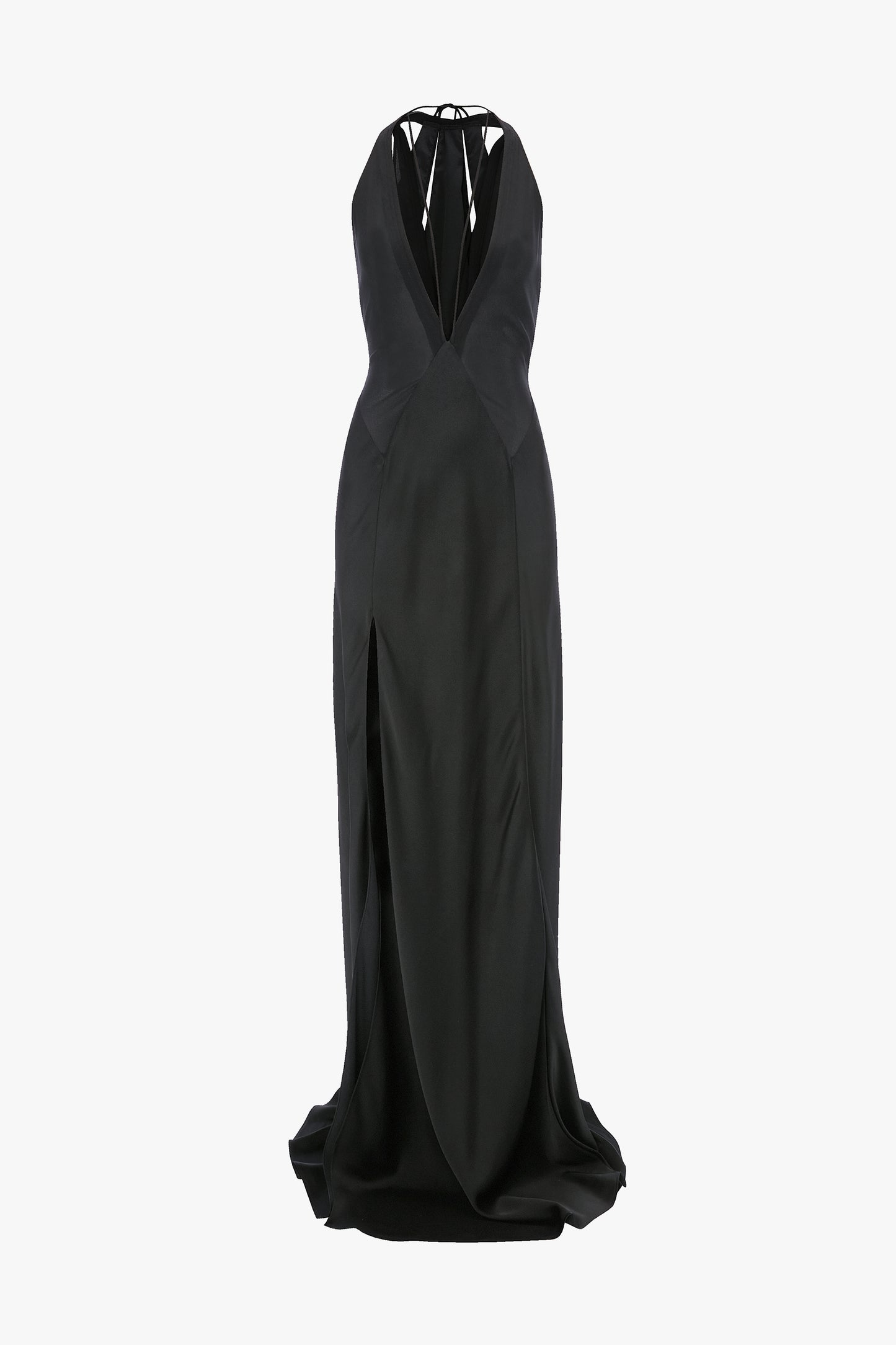 Panelled Cami Gown In Black