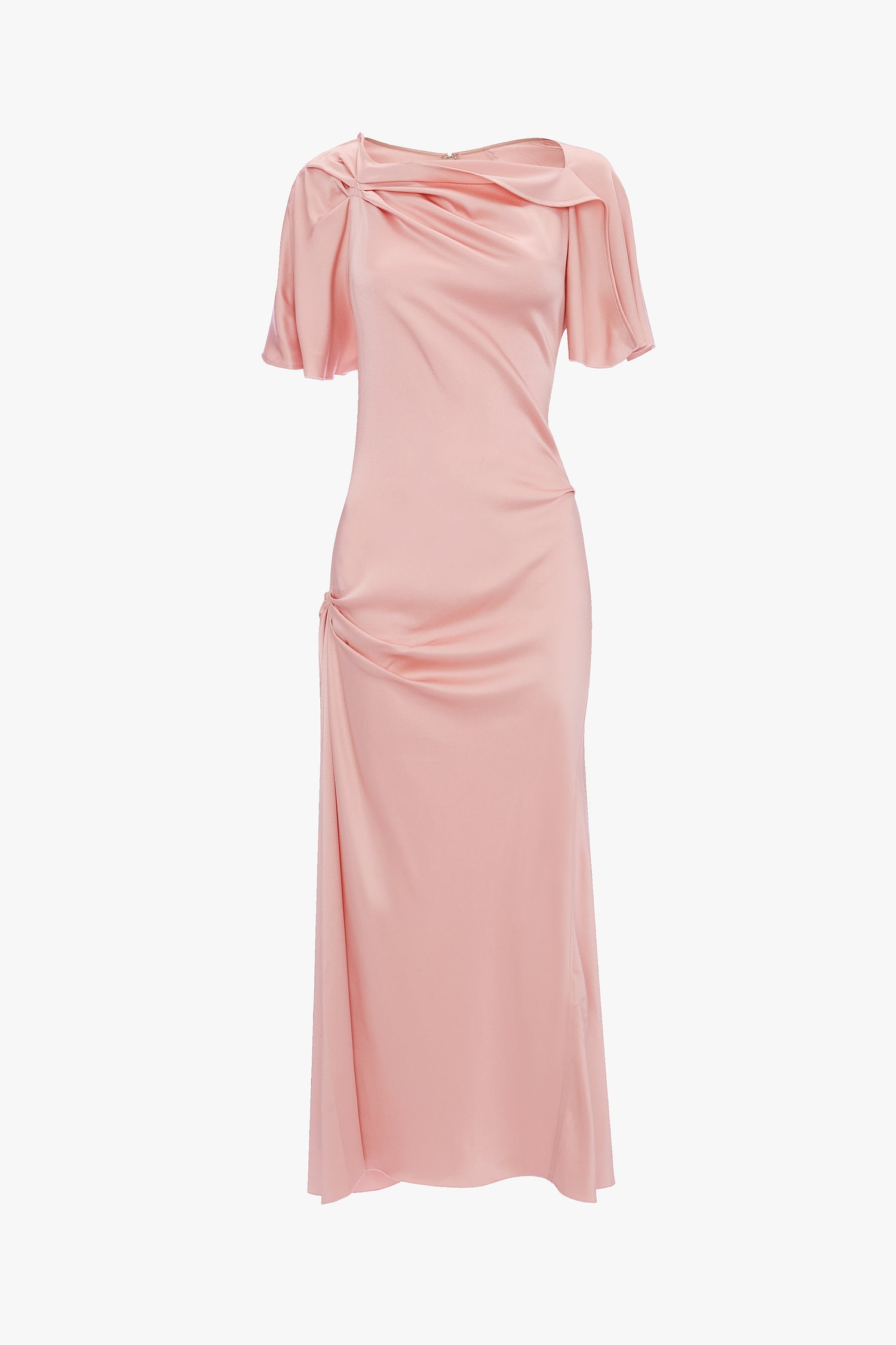 Cap Sleeve Dress In Dusty Pink Victoria Beckham UK Cap Sleeve Dress In Dusty Pink Victoria Beckham UK
