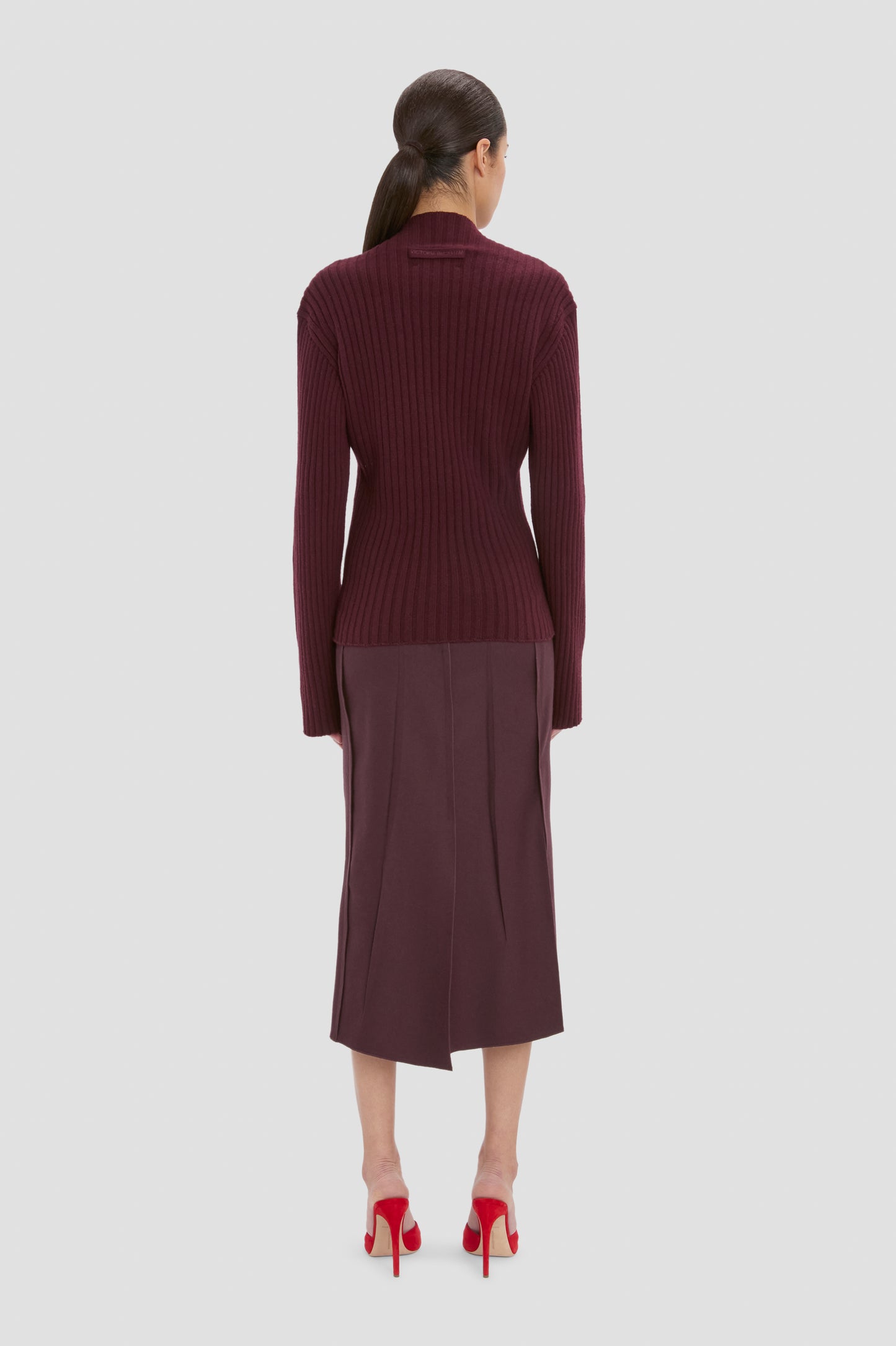 Ribbed Jumper In Acai
