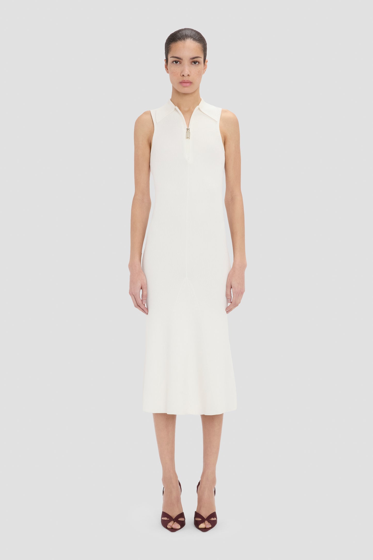 Mira Midi Dress In White