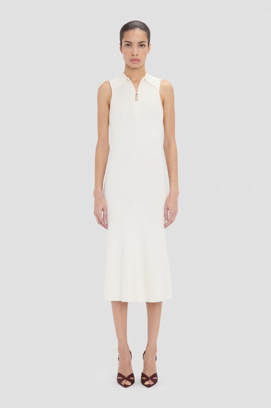 Mira Midi Dress In White
