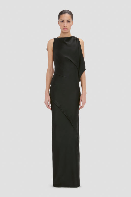 Chain Halter Gown In Black Victoria Beckham Chain Halter Gown In Black Victoria Beckham