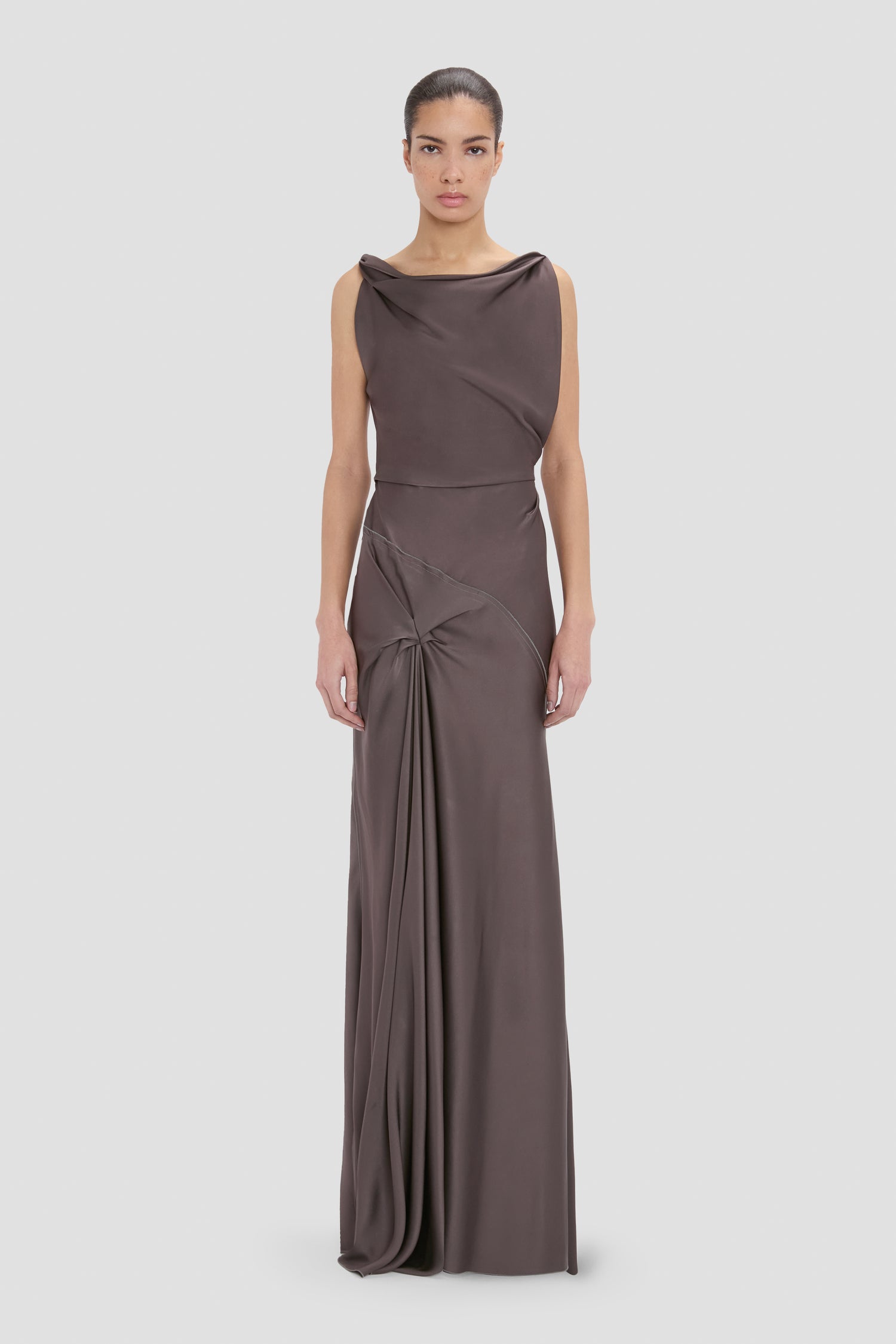 victoria beckham metallic dress Victoria Beckham Liquid Metallic Gown in Gold - 1123WDR004470A