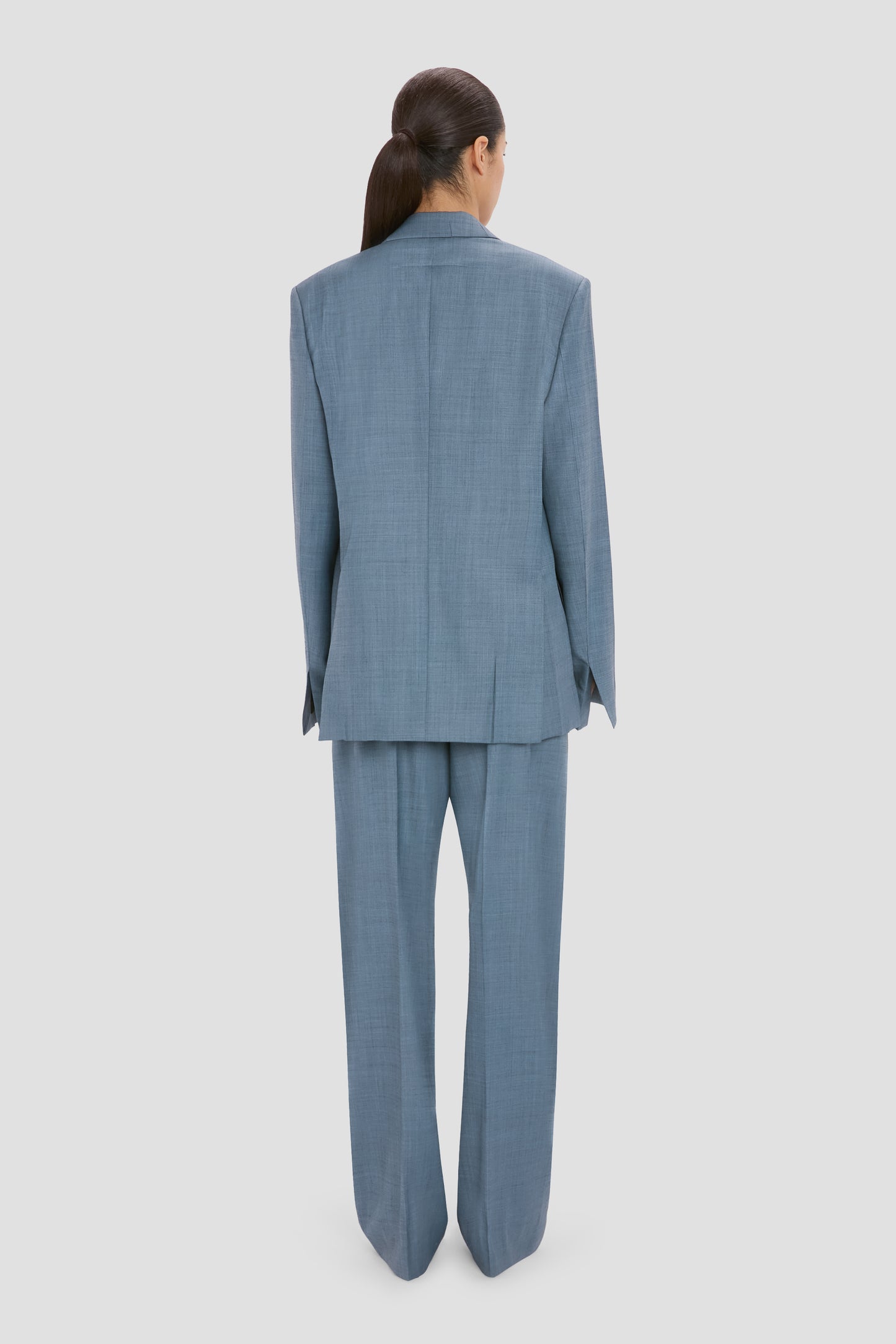 Notched Lapel Jacket In Cloud Blue