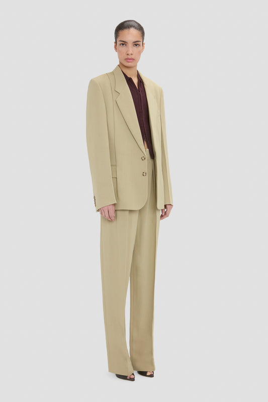 Pressed Jacket In Beige