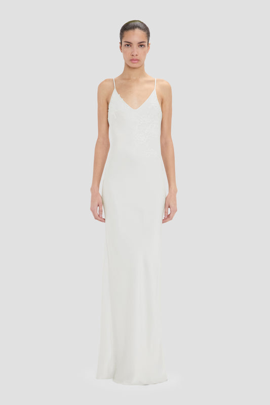Lace Cami Dress In Ivory – Victoria Beckham
