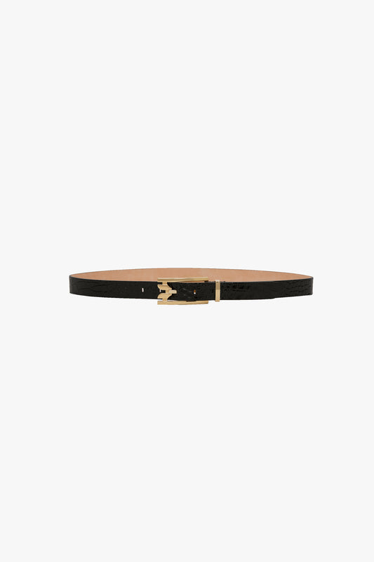 Dorian Pin-Buckle Belt 25mm Croc Embossed Leather