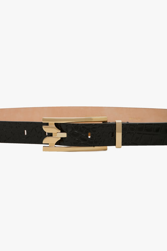 Dorian Pin-Buckle Belt 25mm Croc Embossed Leather