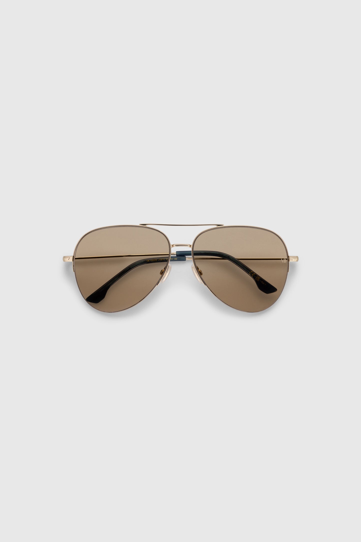 Fine Metal Pilot Sunglasses In Gold Blue